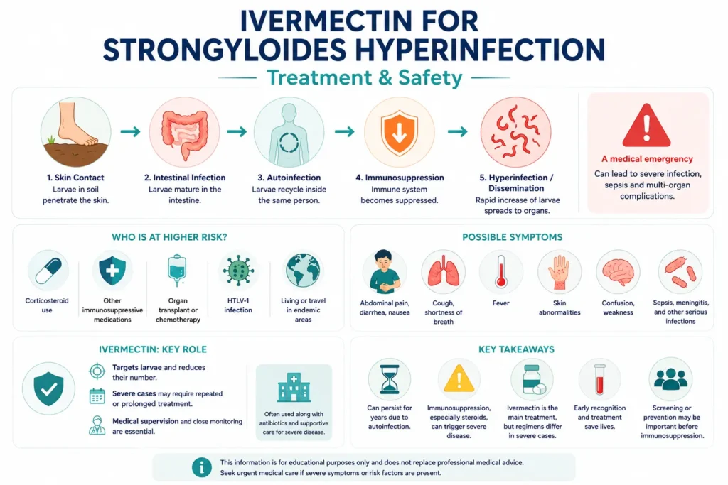 Ivermectin for Strongyloides Hyperinfection: Treatment & Safety